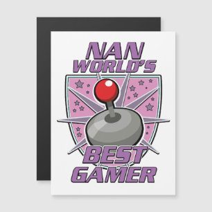 Nan World's bestes Gamer-Retro-Logo Magnetkarte