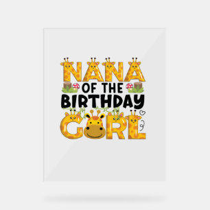 Nana 1. Geburtstag Girl Giraffe Thema Party Zoo Sa Acrylschild