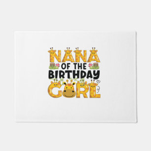 Nana 1. Geburtstag Girl Giraffe Thema Party Zoo Sa Fußmatte