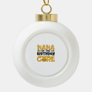 Nana 1. Geburtstag Mädchen Giraffe Thema Party Zoo Keramik Kugel-Ornament