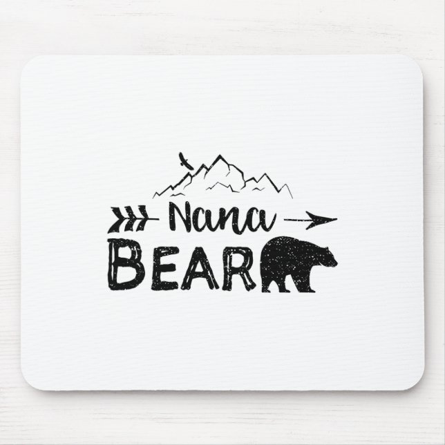 Nana Bär - Camping  Mousepad (Vorne)