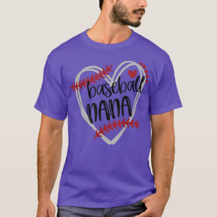 Nana Baseball Grandma BASMA Baseball Herz Lover T-Shirt