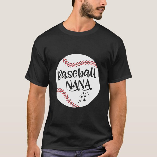 Nana Baseball Oma Muttertag T-Shirt (Vorderseite)