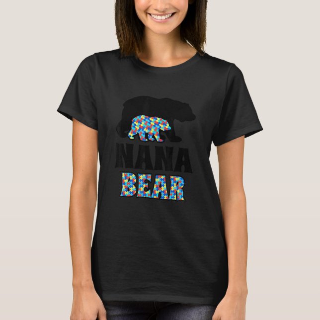 Nana Bear Autismusbewusstsein T-Shirt (Vorderseite)