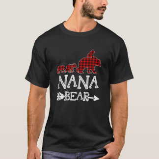 Nana Bear Christmas Pajama Roter Kariert Buffalo F T-Shirt