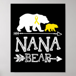 Nana Bear Kinderkrebs Bewusstsein Nana eines Krieg Poster