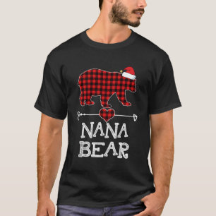 Nana Bear Pajama Red Kariert Buffalo Familiengesch T-Shirt