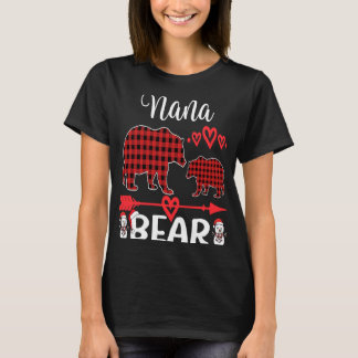 Nana Bear Pfeil Herzschneerot kariert T-Shirt