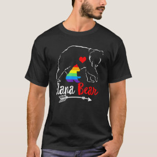 Nana Bear Proud Mama Oma Ally Lgbtq Rainbow Fla T-Shirt