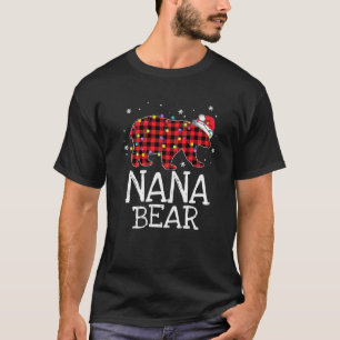 Nana Bear Red Kariert Christmas Pajama Family T-Shirt
