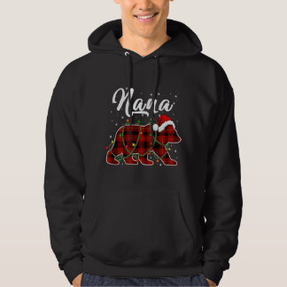 Nana Bear Xmas Red Kariert Matching Family Weihnac Hoodie