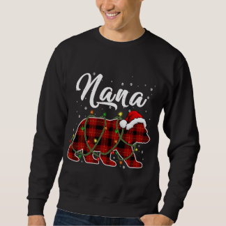Nana Bear Xmas Red Kariert Matching Family Weihnac Sweatshirt