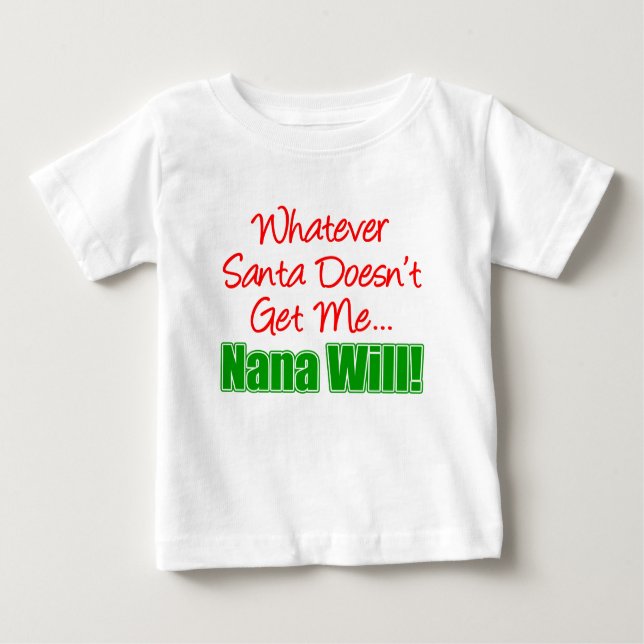 Nana besser als der Weihnachtsmann Baby T-shirt (Vorderseite)