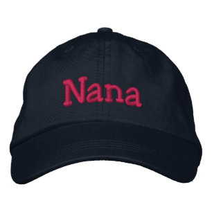 Nana bestickt Baseball Cap Navy Hot Pink Bestickte Baseballkappe