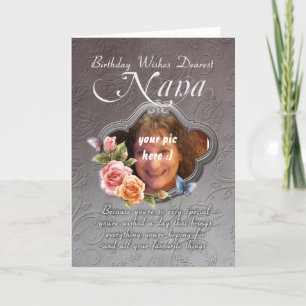 Nana Birthday Card - Birthday your photograph here Karte