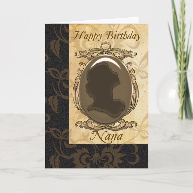 Nana Birthday Card mit Cameo Karte (Vorderseite)