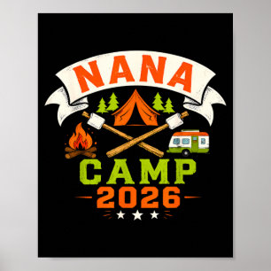 Nana Camp 2026 Familien Sommerurlaub Camping Crew Poster