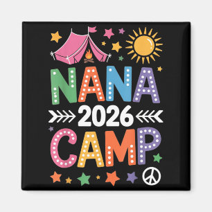 Nana Camp 2026 Familienurlaub Sommer-Camping-Crew Magnet