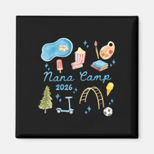 Nana Camp 2026 Familienurlaub Sommer-Camping-Crew Magnet