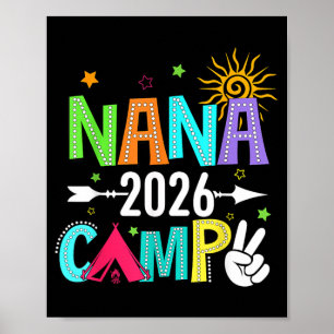 Nana Camp 2026 Familienurlaub Sommer-Camping-Crew Poster