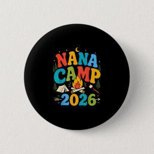 Nana Camp 2026 Retro Oma Camping Familie Button