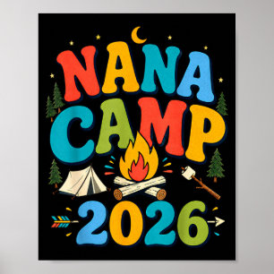 Nana Camp 2026 Retro Oma Camping Familie Poster