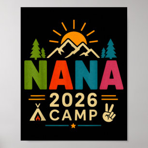 Nana Camp 2026 Spaß Familien-Camping-Trip Sommer Poster