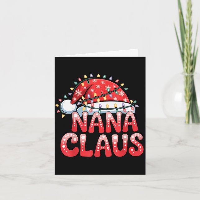 Nana Claus Christmas Family Matching Grandma Holid Karte (Vorderseite)