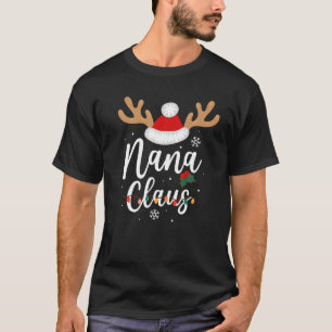 Nana Claus Christmas Family Matching Xmas Light Tr T-Shirt
