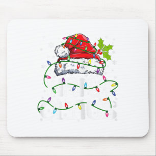 Nana Claus Christmas Lights Pajama Familie Matchin Mousepad