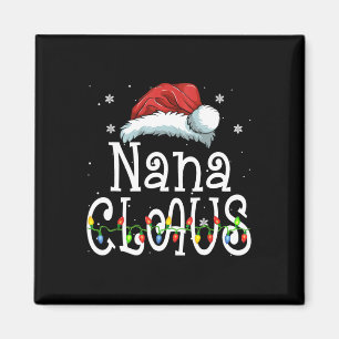Nana Claus Christmas Pajama Familie Matching Xmas Magnet