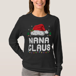 Nana Claus Christmas Pajama Familie Matching Xmas T-Shirt