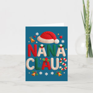 Nana Claus gestrickte Design-Oma-Pyjama-Familie Ma Karte