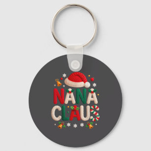 Nana Claus Gestrickte Design-Oma Pyjama Familie Ma Schlüsselanhänger