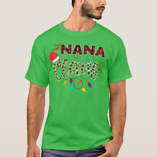 Nana Claus Grandma Santa Buffalo Kariert Leopard X T-Shirt