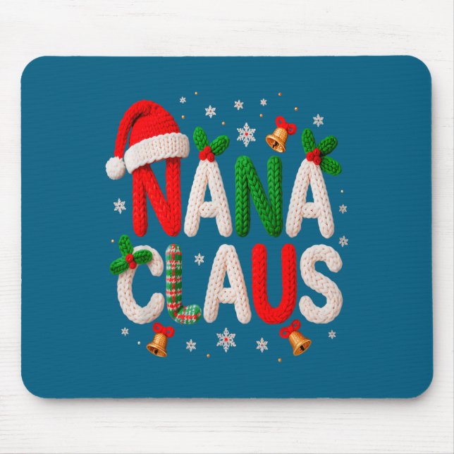 Nana Claus Santa Claus Crochet &amp; Knitting Love Mousepad (Vorne)