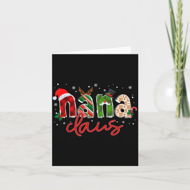 Nana Claus Santa Claus Family Matching Christmas P Karte (Vorderseite)