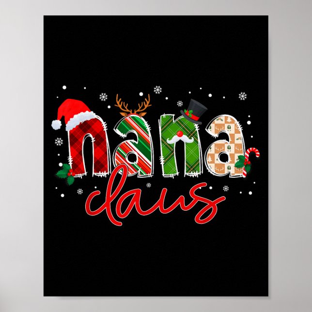 Nana Claus Santa Claus Family Matching Christmas P Poster (Vorne)