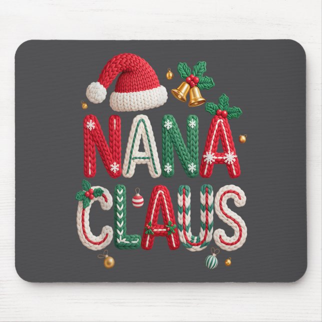 Nana Claus Santa Claus Grandma Family Matching Chr Mousepad (Vorne)