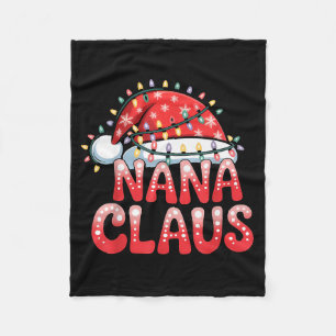 Nana Claus Weihnachten Familie Passende Oma Feiert Fleecedecke