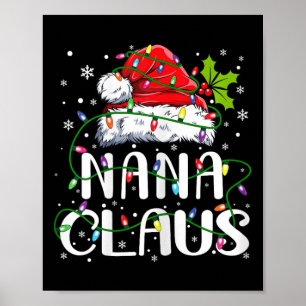 Nana Claus Weihnachts-Weihnachtsmannmütze Matching Poster