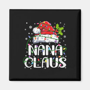 Nana Claus Weihnachtsbeleuchtung Pyjama Familie pa Magnet