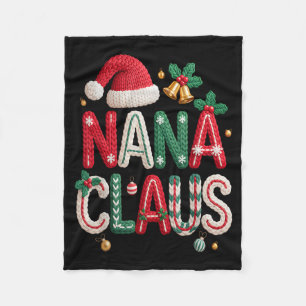 Nana Claus Weihnachtsmann Oma Familie passende Wei Fleecedecke