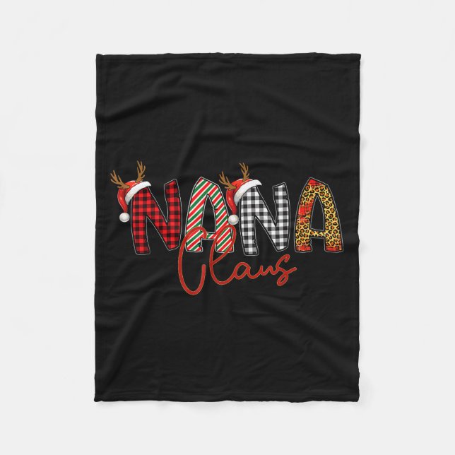 Nana Clause, Nana Christmas Shirt, Nana Santa Clau Fleecedecke (Vorderseite)