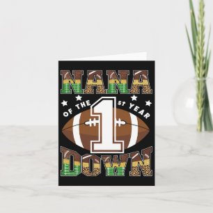Nana des ersten Jahres Fußball 1 Geburtstag Karte