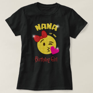 Nana des Geburtstags-Mädchen Emoji T-Shirt