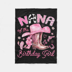 Nana des Geburtstagsmädchens pinke Cowgirl Western Fleecedecke