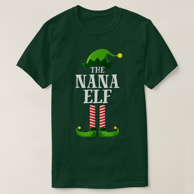 Nana Elf Matching Family Group Weihnachts-Party Pa T-Shirt (Design vorne)