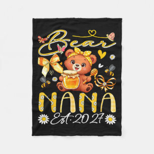 Nana Est 2027 Florale Fliege Mutterschaftstag Bär Fleecedecke