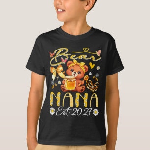 Nana Est 2027 Florale Fliege Mutterschaftstag Bär T-Shirt